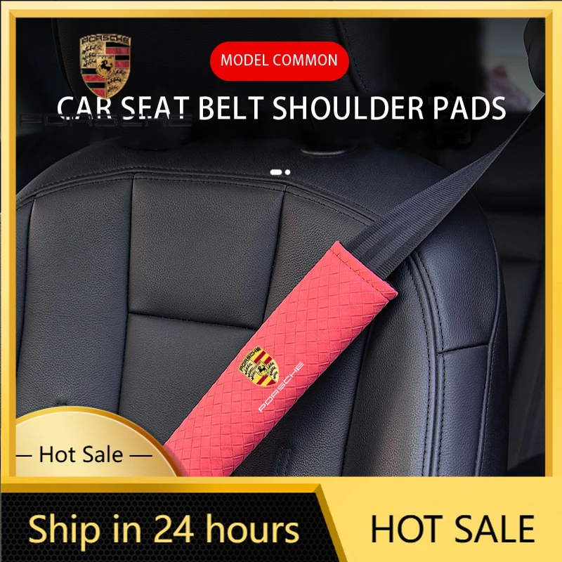 

Наклейка на автомобиль для Porsche, защитная накладка на ремень безопасности, квадратная клетчатая защита плеча для Porsche 911, 718, Taycan, Panamera, Cayenne