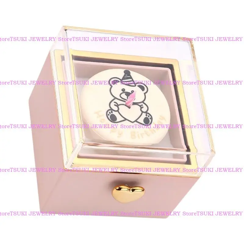 

62KE Wear Resistant Ring Display Box Holder Engagement Ring Box Jewelry Case