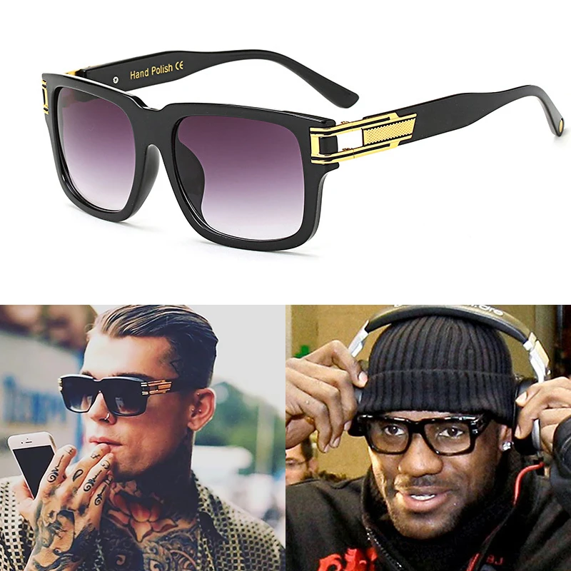 Luxury brand design Fashion Classic grandmaster Style Retro Gradient lens Sunglasses Men Vintage Sun Glasses Oculos 97130