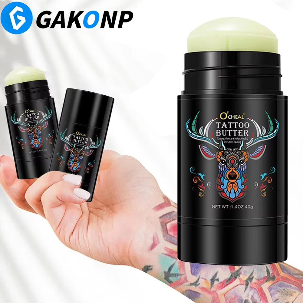 

Tattoo Aftercare Butter Balm Tattoo Moisturizer Tattoo Stick Natural Tattoo Care Cream Healing Brightener for Color Enhance