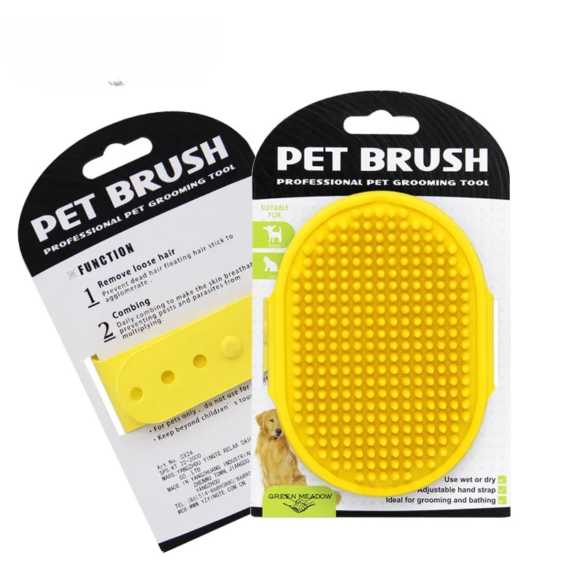 Pet Grooming Brush Cat Dog Detaining Massage Rubber Comb for Long & Short Hair Dog Grooming Gloves Pet Bath Brush Pet Supplies