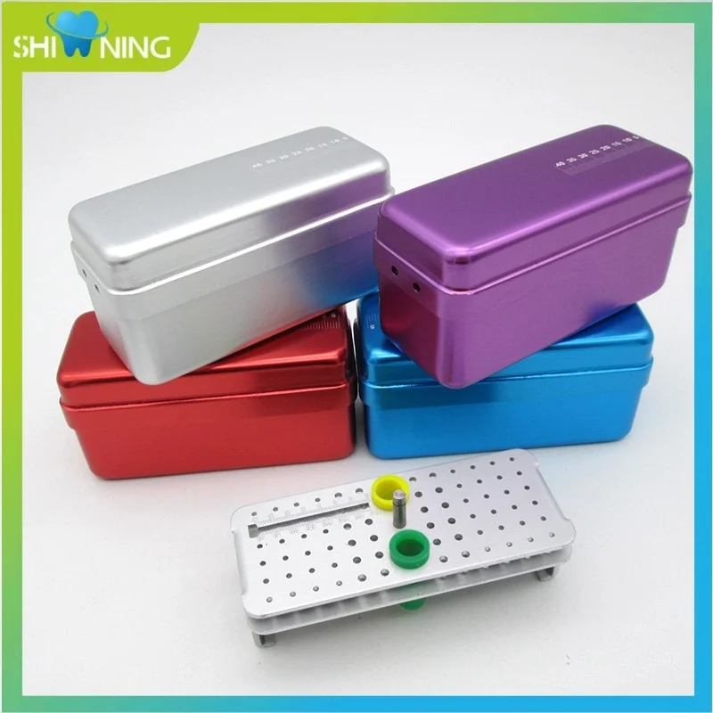

Dental Autoclave Endo File Box 72/60Holes Dental Diamond Bur Holder Disinfection Sterilizer Case Stand Dentistry Lab Instruments