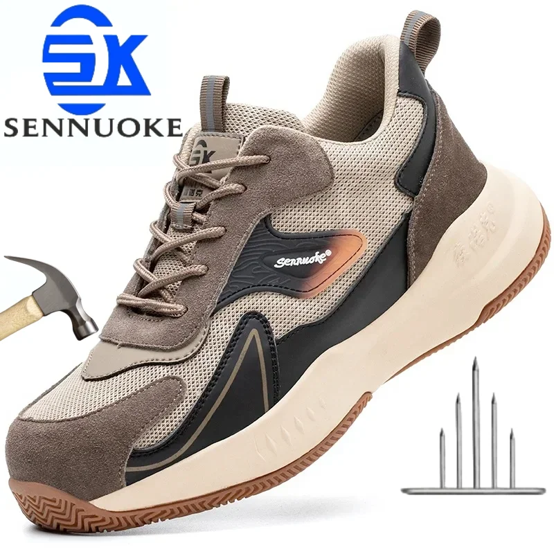 

Safety Shoes Sport Shoes Men for Work Sneakers Lightweight Steel Toes Tree Shipping Industria Safety Tennis