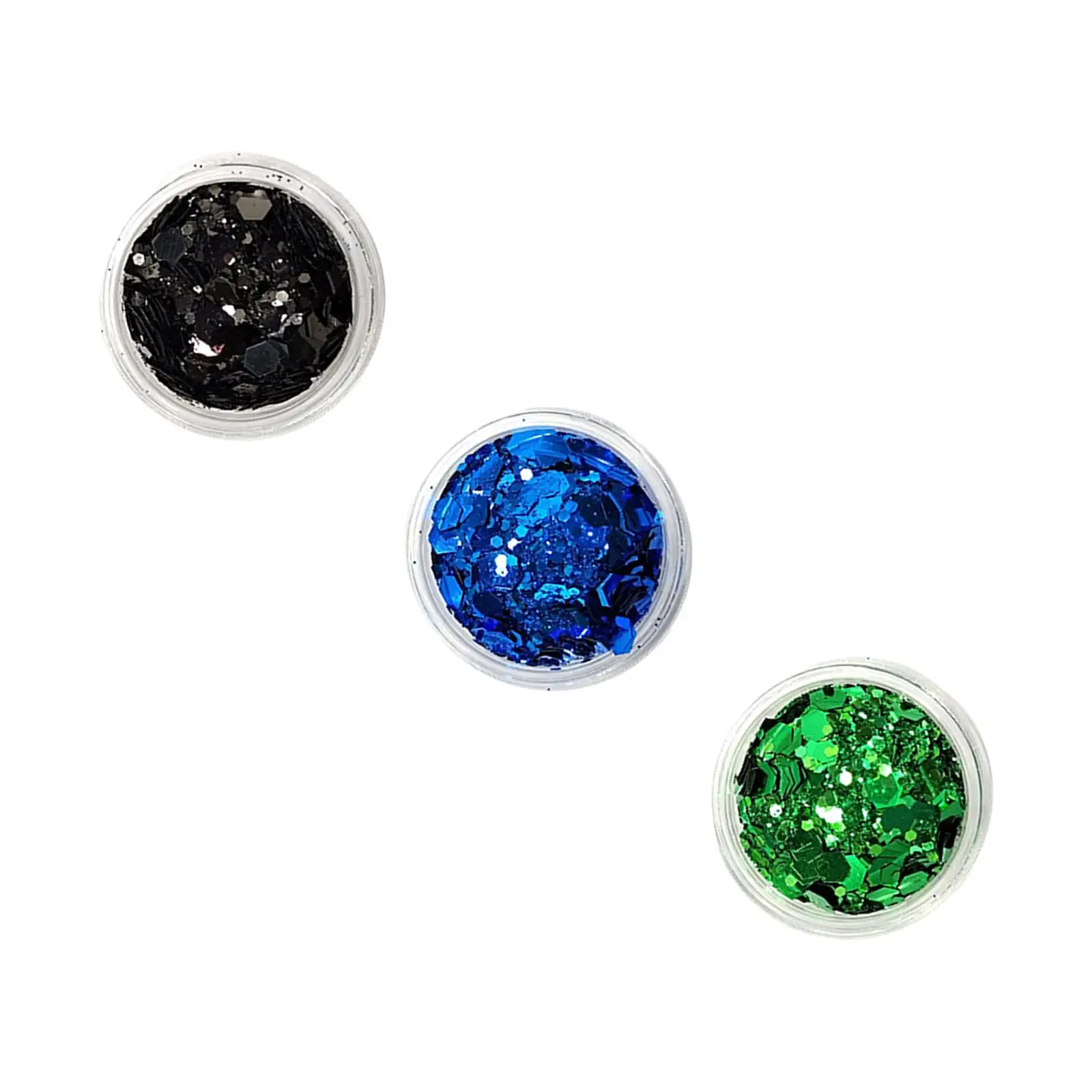 4 ชิ้น Sparkle เลื่อม Flake Chunky Glitter ตกแต่งเล็บ 2.5 มล. หลวม