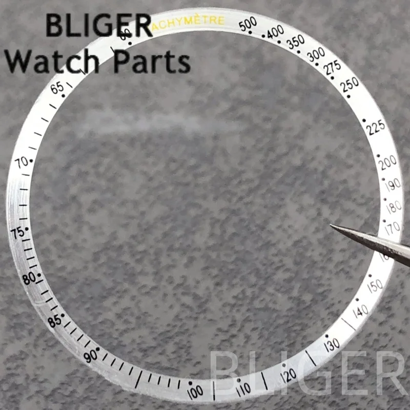 BLIGER إطار ألومنيوم مسطح إدراج 38.5 مللي متر أحمر أزرق رمادي خاتم فضي استبدال أجزاء إكسسوارات الساعة لحافة VK63