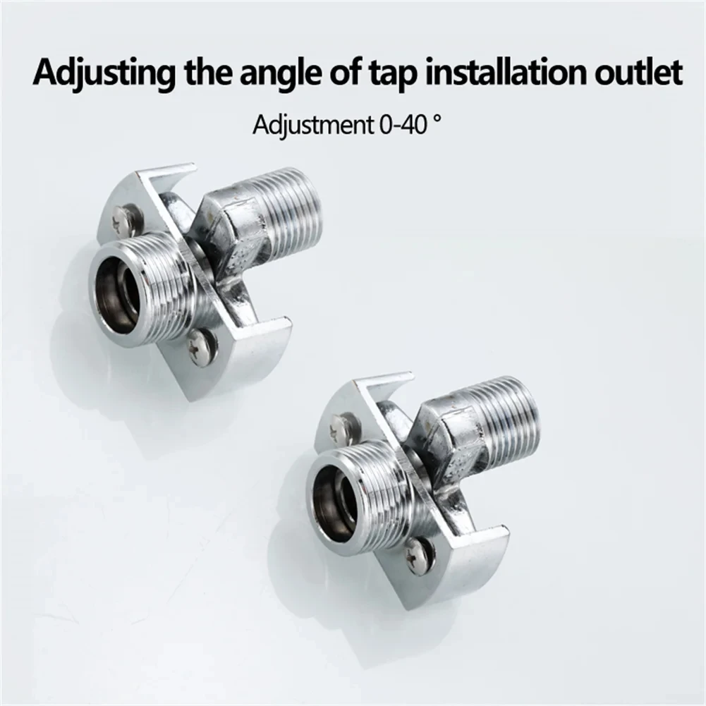 40 Degree Adjustable Wall Mounted Faucet Copper Angled Curved Foot Eccentric Screw Corner For Adjust Angle Of Intake Pipe