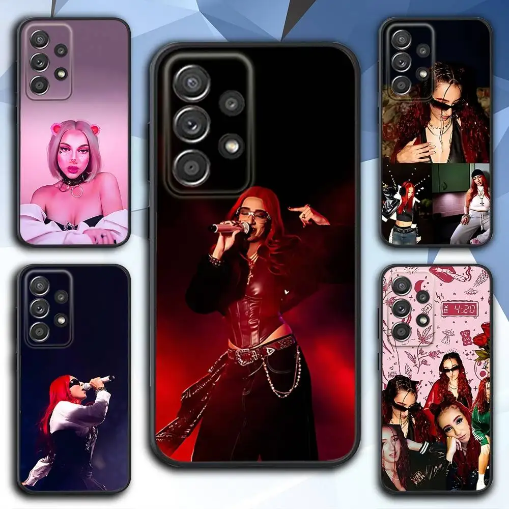 

D-De La Singer Rose Phone Case For Samsung S 25,24,23,22,30,21,10,9,Ultra,Plus,Lite,FE,4,5 G Soft Black Case