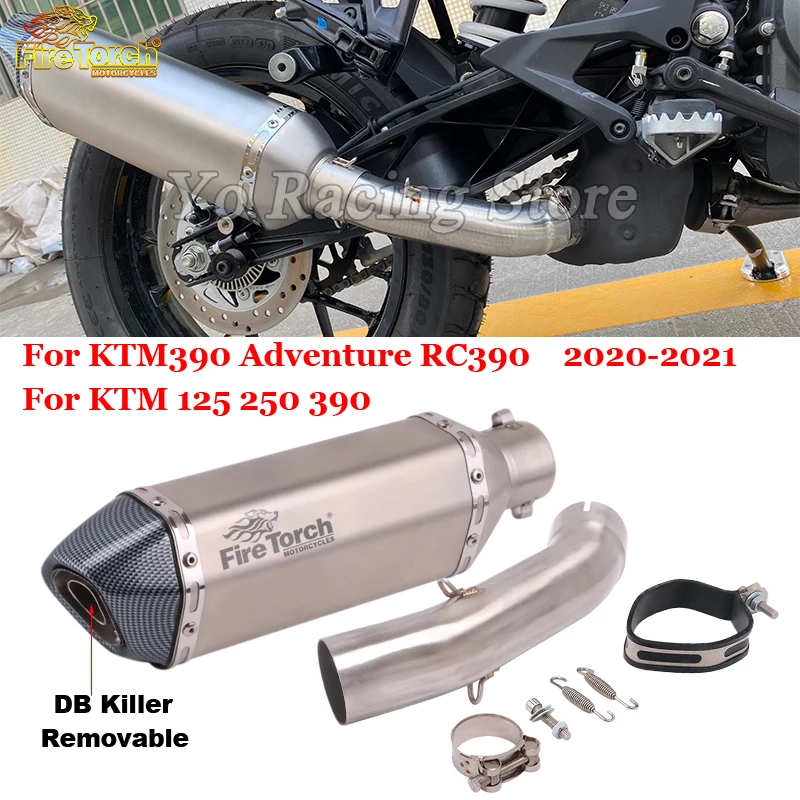 For KTM250 KTM DUKE 250 390 KTM390 Adventure ADV 2020 2021 KTM125 2021 Motorcycle Exhaust System Middle Link Pipe Muffler Escape