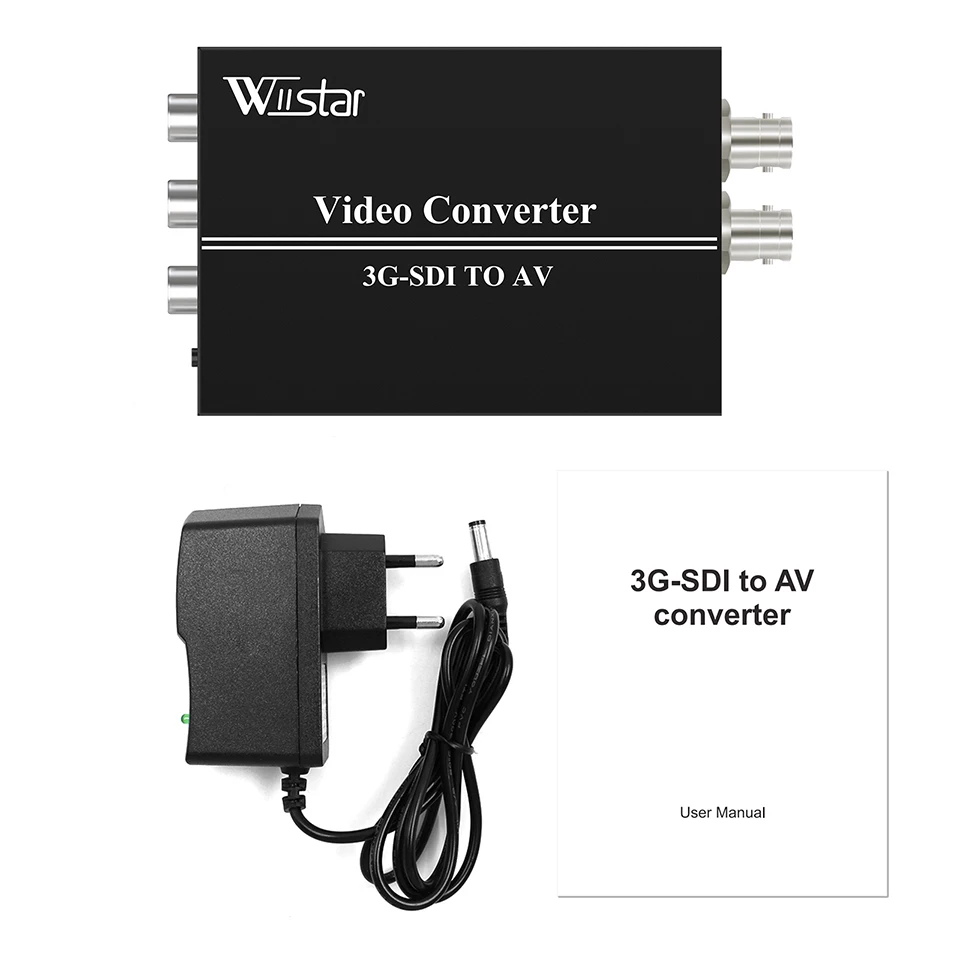 Wiistar 3G HD SDI na konwerter AV BNC na Adapter RCA skaler Audio do 1080P obsługa LPCM 2.0 dla telewizora