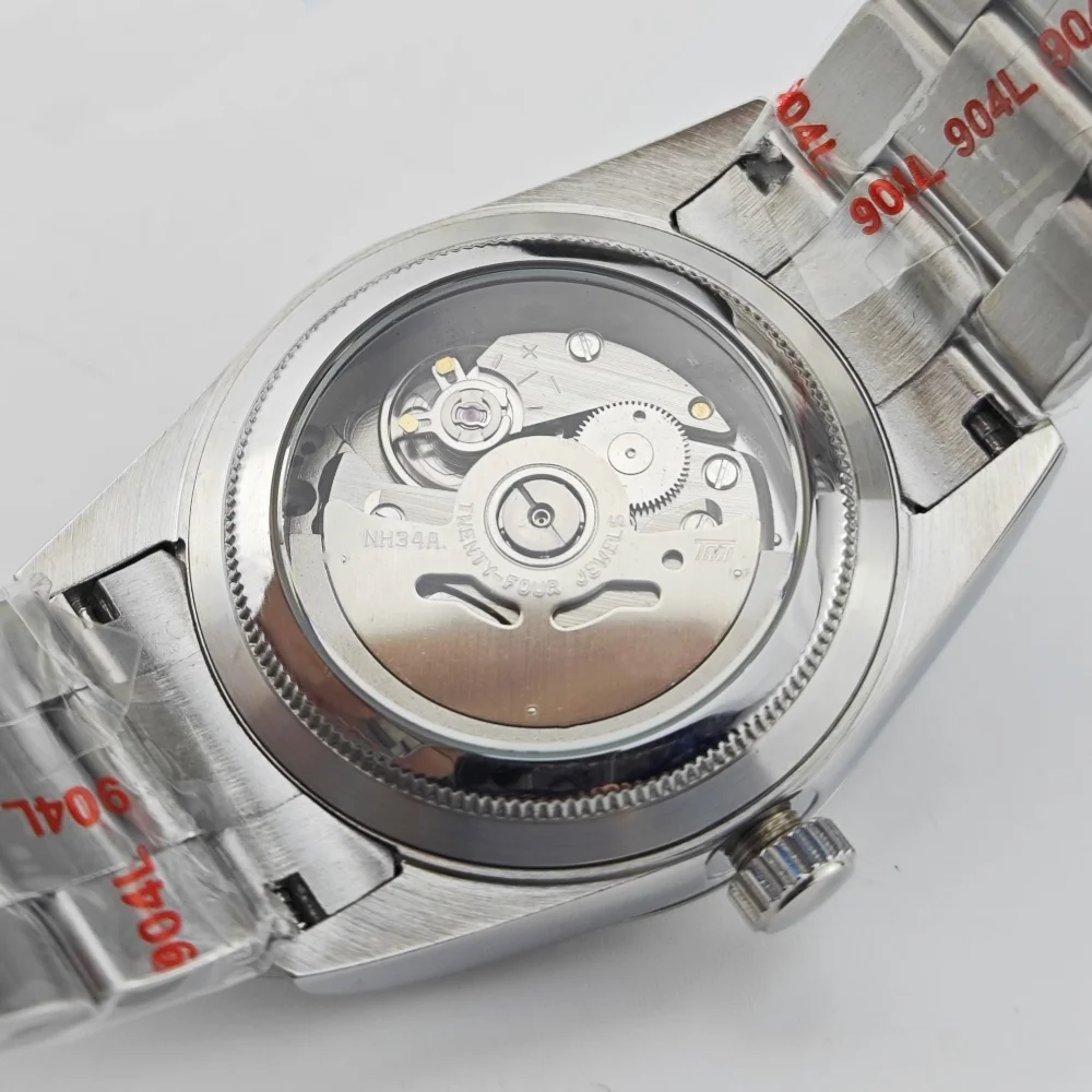 Механические часы NH35, модифицированные светящиеся деловые минималистичные часы из нержавеющей стали марки 316, автоматические японские часы