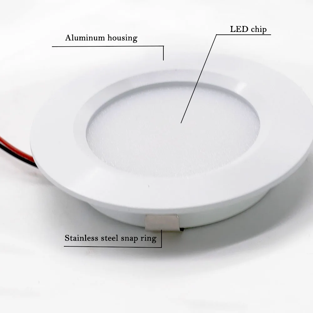 Oprawa LED typu Downlight przyczepa kempingowa Led światło punktowe 12V lampa RV ultracienkie światła ssące LED Down Light wpuszczana lampa sufitowa