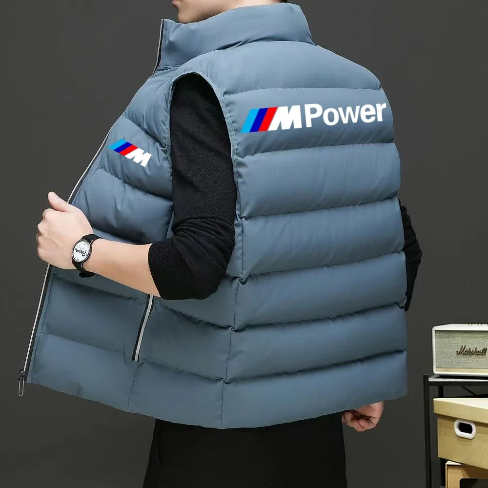 

BMW Leisure Cotton Jacket Vest for Men - Fall/Winter Outdoor Zippered Coat and Motorcycle Riding Jacket / Flight Jacket.