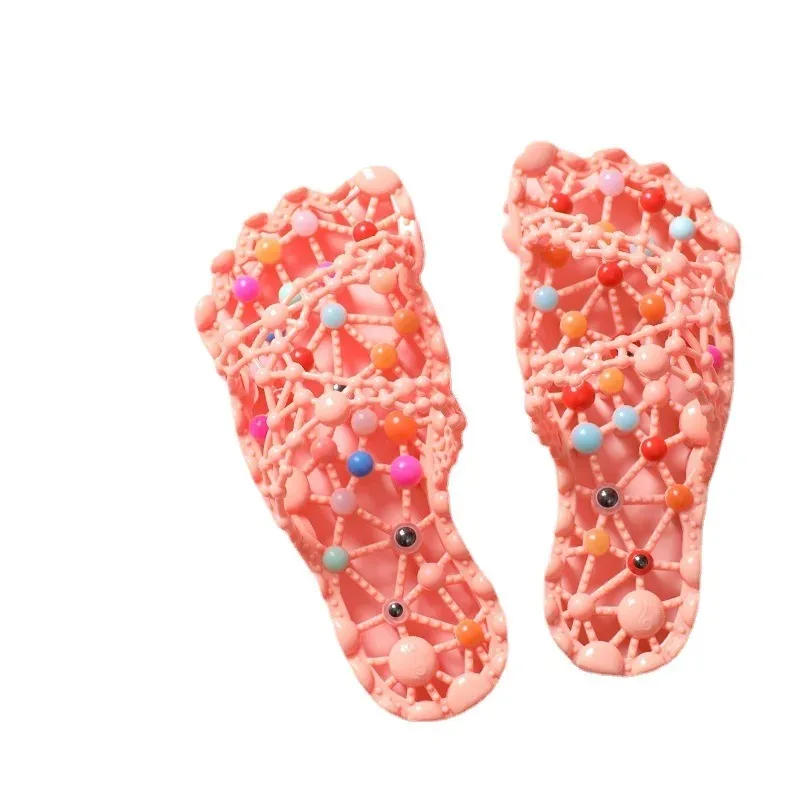 Massage Slippers for Women Men Foot Bottom Granules Health Therapy Anti Slip Bathing Quick Drying Indoor Home Bathroom Shoes