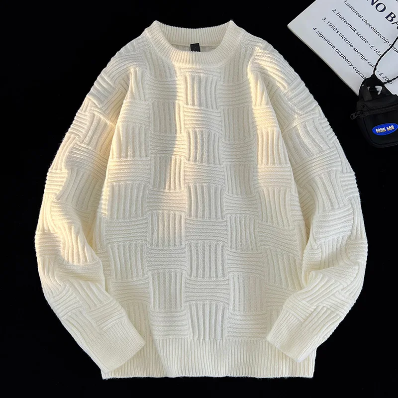 New Autumn Winter Men Casual Outerwear Outdoor Slim Fit Classic Sweater Pullover Solid Basic Fashion Women Round Neck Sweatshirt