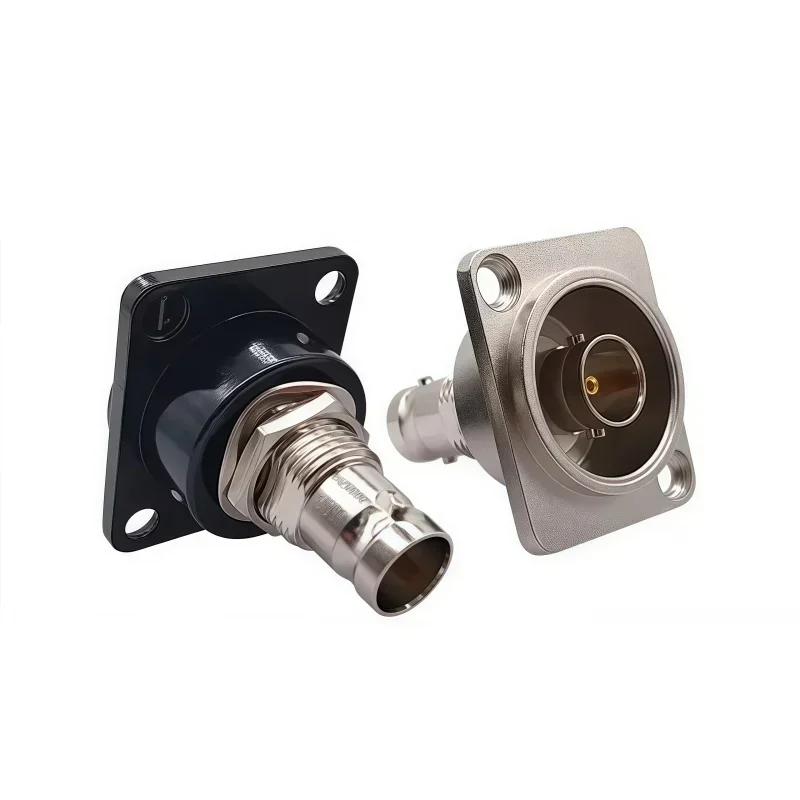 D-Type Double BNC Plug Connector Chassis Panel Mount Adapter Audio Monitoring Parts Female to Female Socket