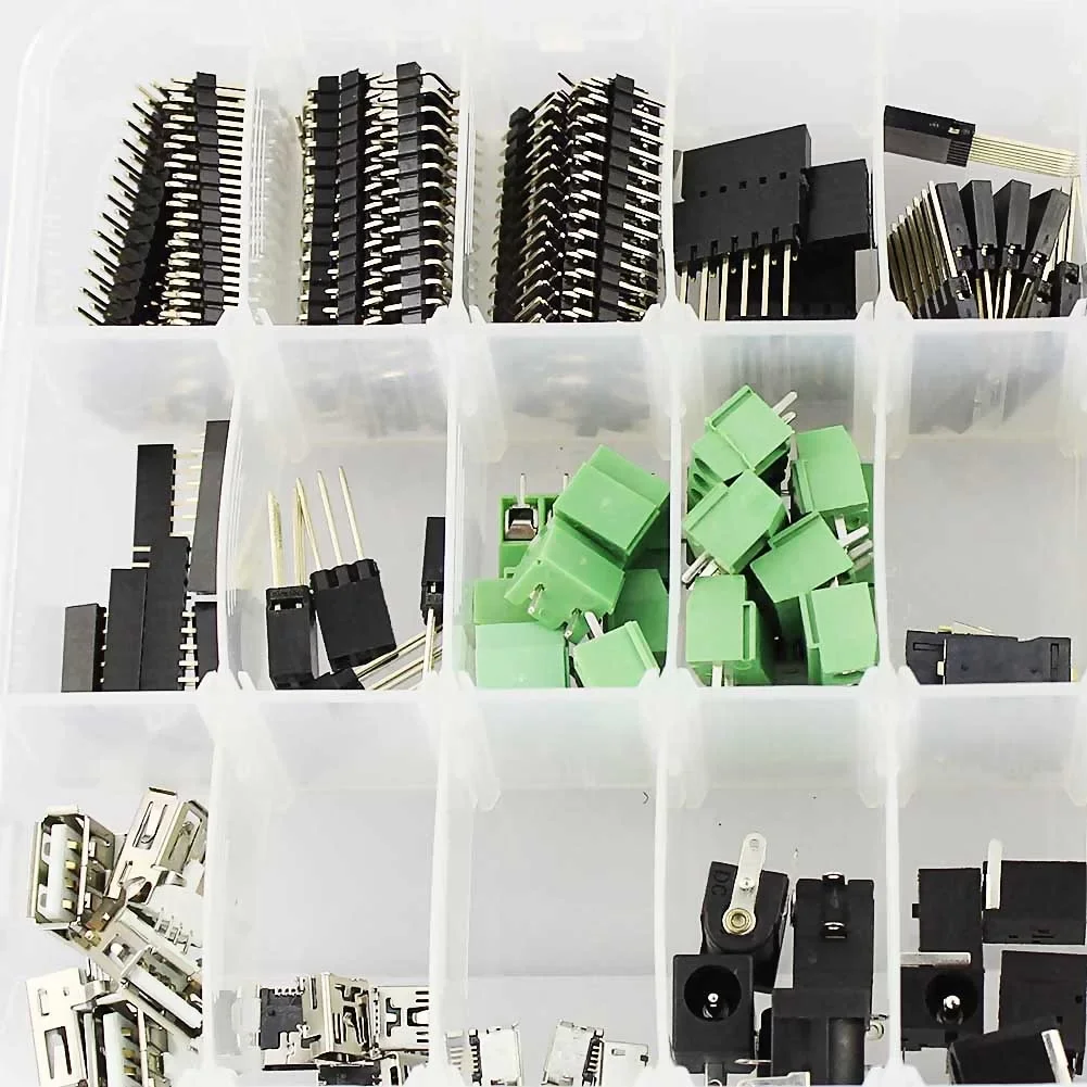 198Pcs/Box Arduino Connector Kit Commonly-used Connector Wire Male/Female Header USB Connector Electronic DIY Kit with Retail Bo