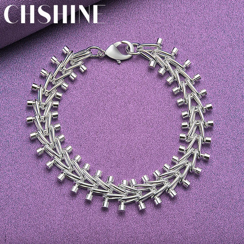 

CHSHINE 925 Sterling Silver Double Bead Chain Bracelet For Women Fashion Charm Jewelry Wedding Party Gifts