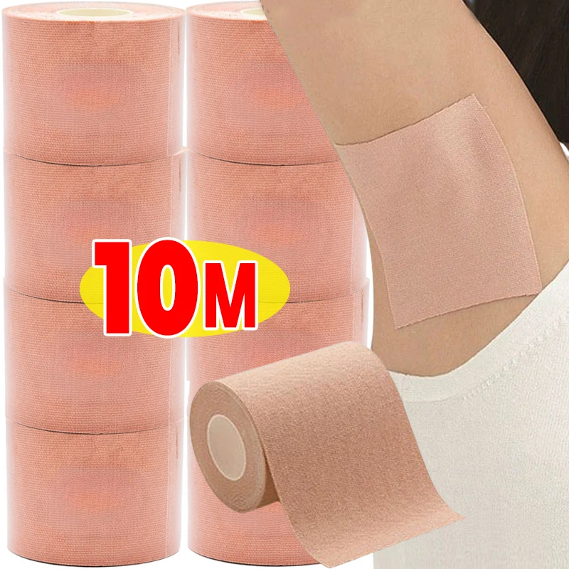 

5/10 м мягкая ткань для подмышек, пот, 5 м, впитывающие пот, самоклеящиеся наклейки для ног, впитывающие пот, мужские и женские одноразовые накладки