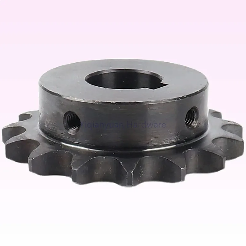 Yiqianyuan 1Piece 04C Chain Gear 45# Steel 20-40 Tooth 10-20mm Keyway Bore Industrial Sprocket Motor Drive Wheel