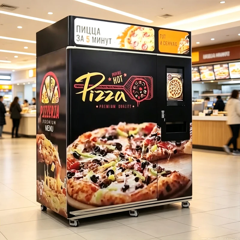 Intelligent Hot Pizza Vending Machine Multi Payment For Shopping Mall Customized