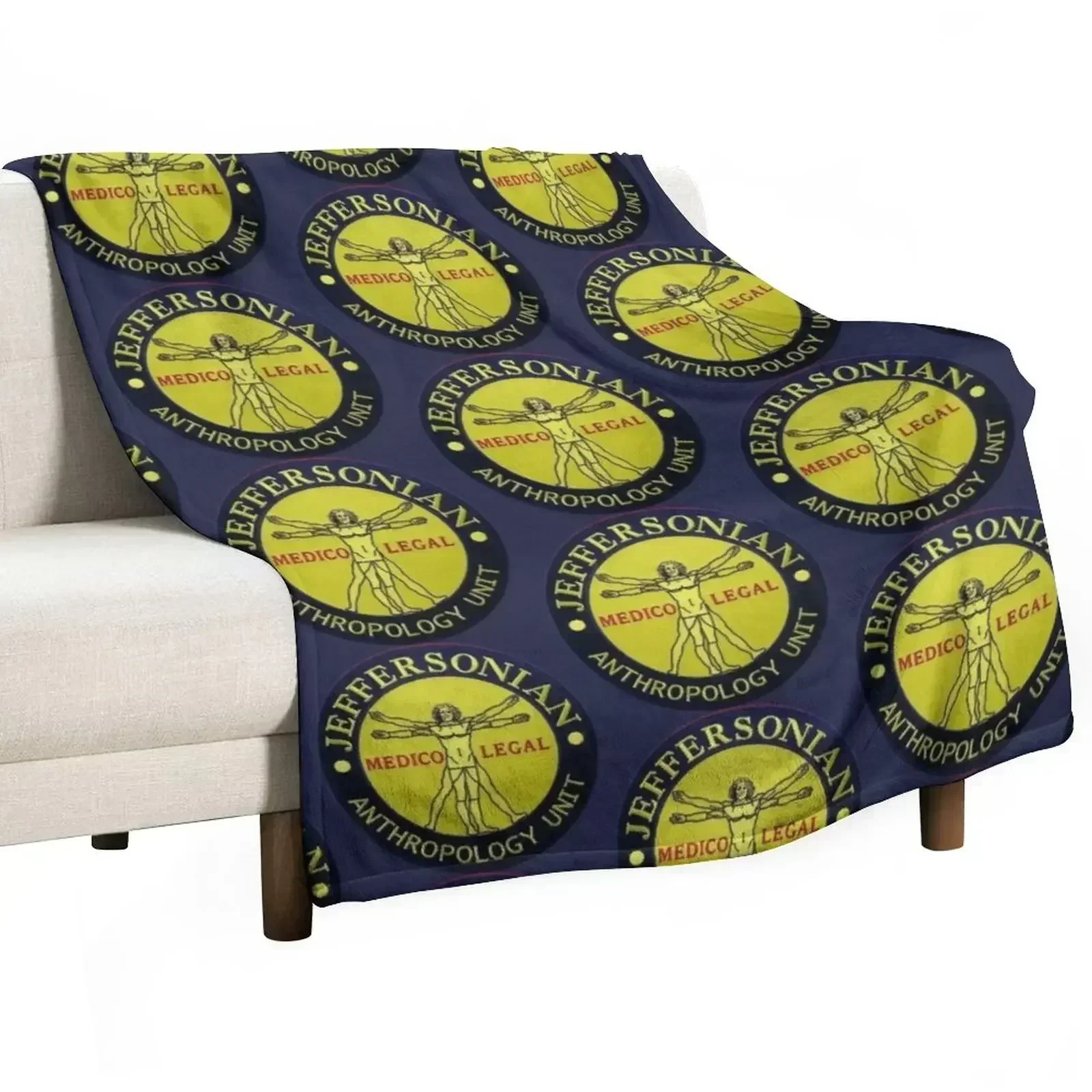 

Jeffersonian logo-Bones Throw Blanket Soft Plush Blanket as Housewarming Gift