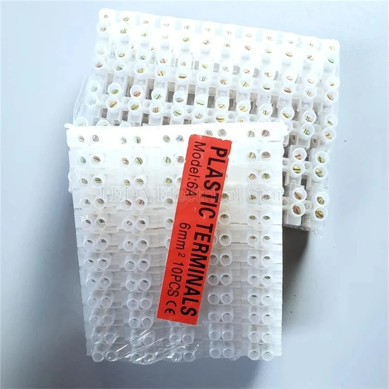 3A 6A 10A Dual Row Wire Connector Screw Terminal 12Position Barrier Strip Block Terminal Plastic Electrical connector terminal