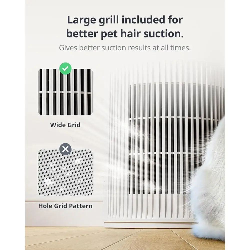 منقي الهواء ومكنسة روبوت صغيرة K10 360 °   مدخل الحيوانات الأليفة ودية المتقدمة خوارزمية طريق LiDAR تنظيف حر اليدين كفاءة الغبار