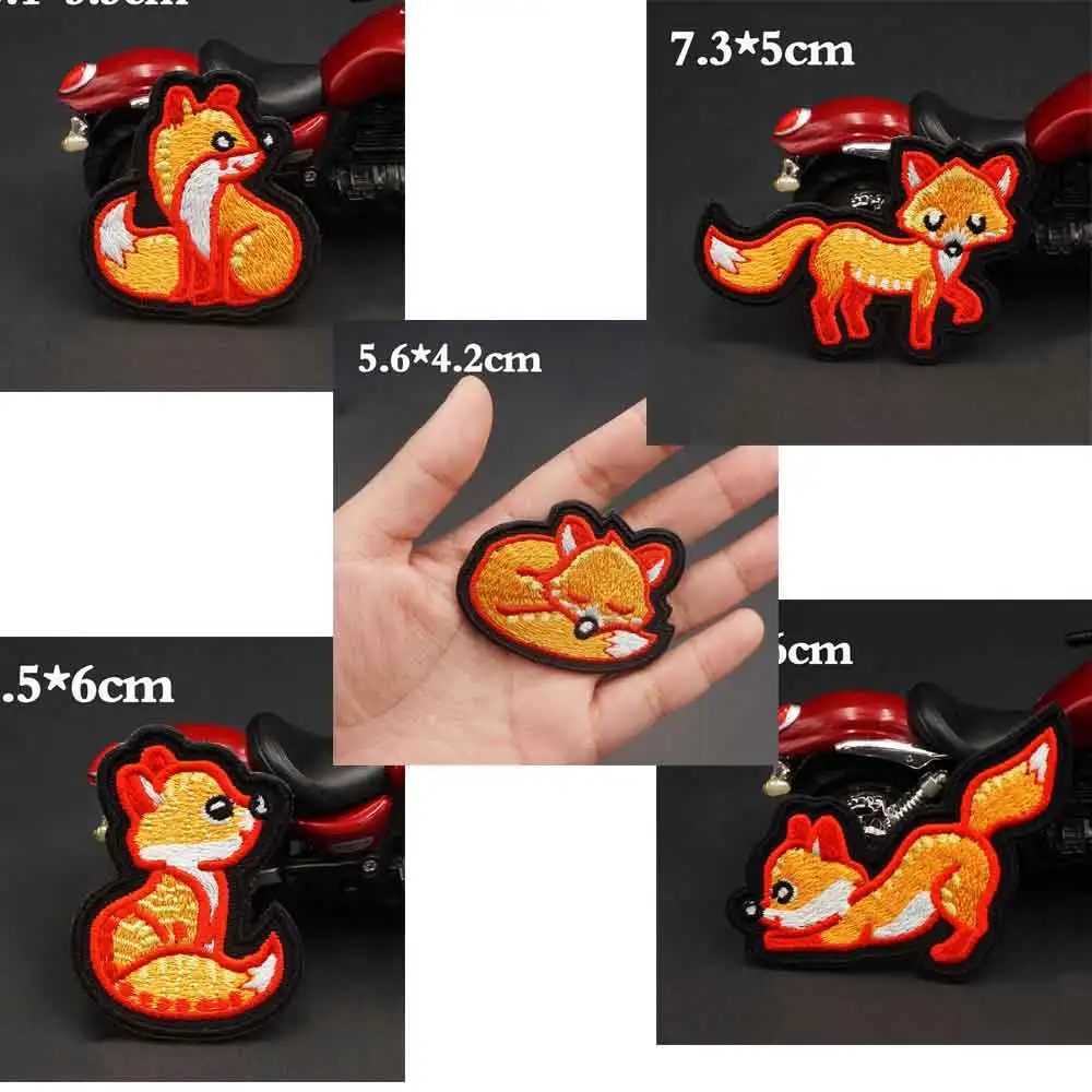 cute fox EMBROIDERY PATCH AA155-1，AA155-2，AA156,AA157,AA158,AA159,AA160,AA161,AA162,AA163