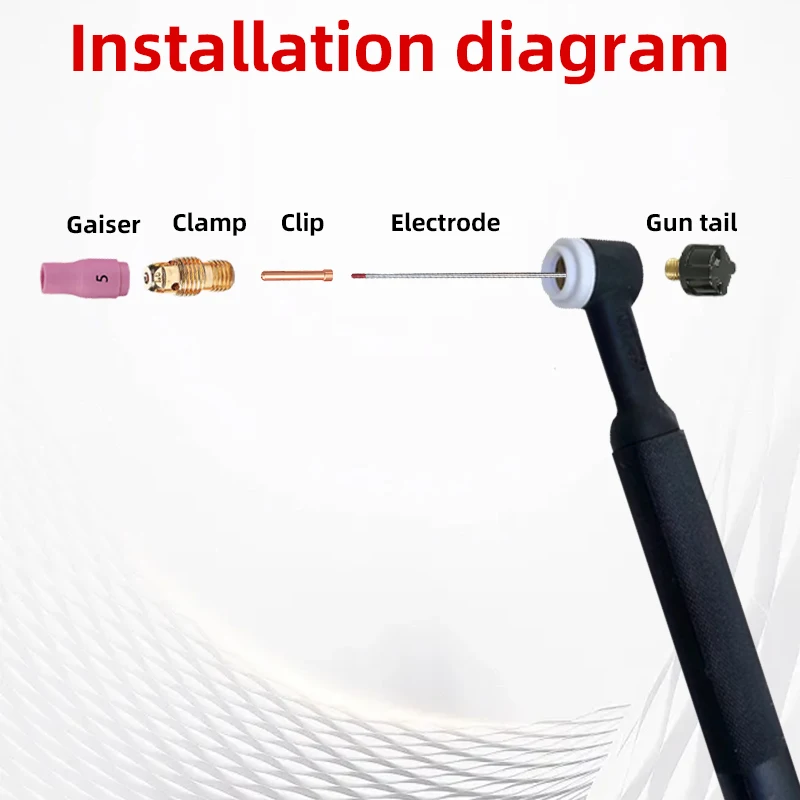 60 قطعة طقم شعلة لحام TIG 040 "~ 1/8" إعداد عدسة الغاز WP-9/20/25