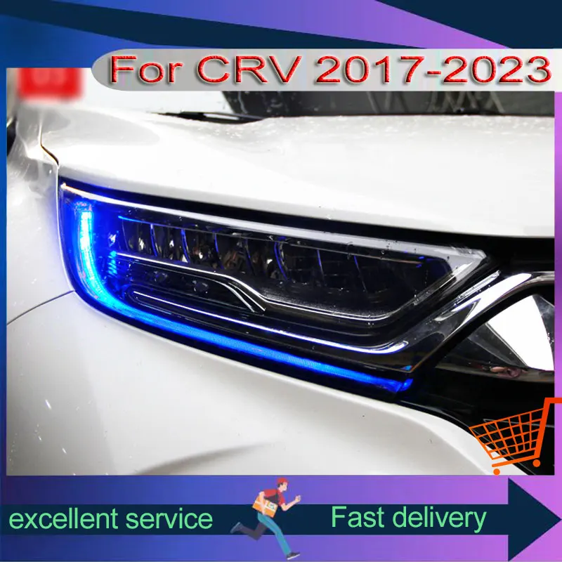 Headlight For Honda 2017-2023 CRV Modification Automobile Assembly Upgrade Front Lights LED DRL High And Low Beams Head Lamps