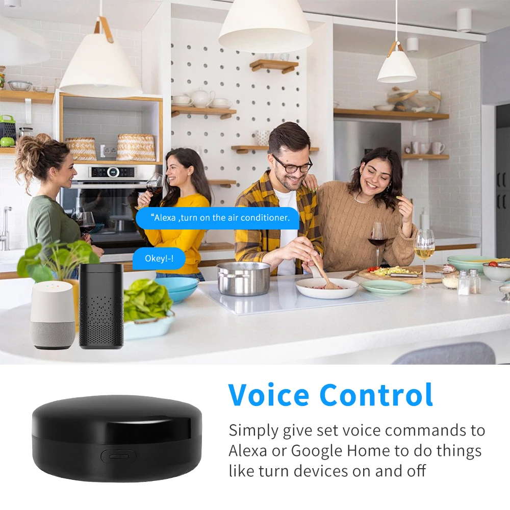 YFK Tuya WiFi Universal IR Remote Controller Smart Infrared Hub Voice Control Alexa Google Home APP Remote Control TV Air Conditioner Fan All IR Household Appliances Smart Home Automation view 7