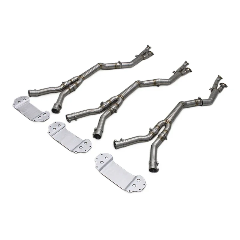 Exhaust System ForM3 G80/G8X G82 3.0T 2021-2023 3.5 Inches Stainless Steel Pipe Muffler Exhaust Single Midpipe With Brace