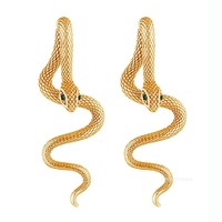 2025 New Gothic Snake Shape Earrings Hip Hop Punk Detachable Snake Earrings Jewelry Long Earrings for Women Girls Men 1Pair