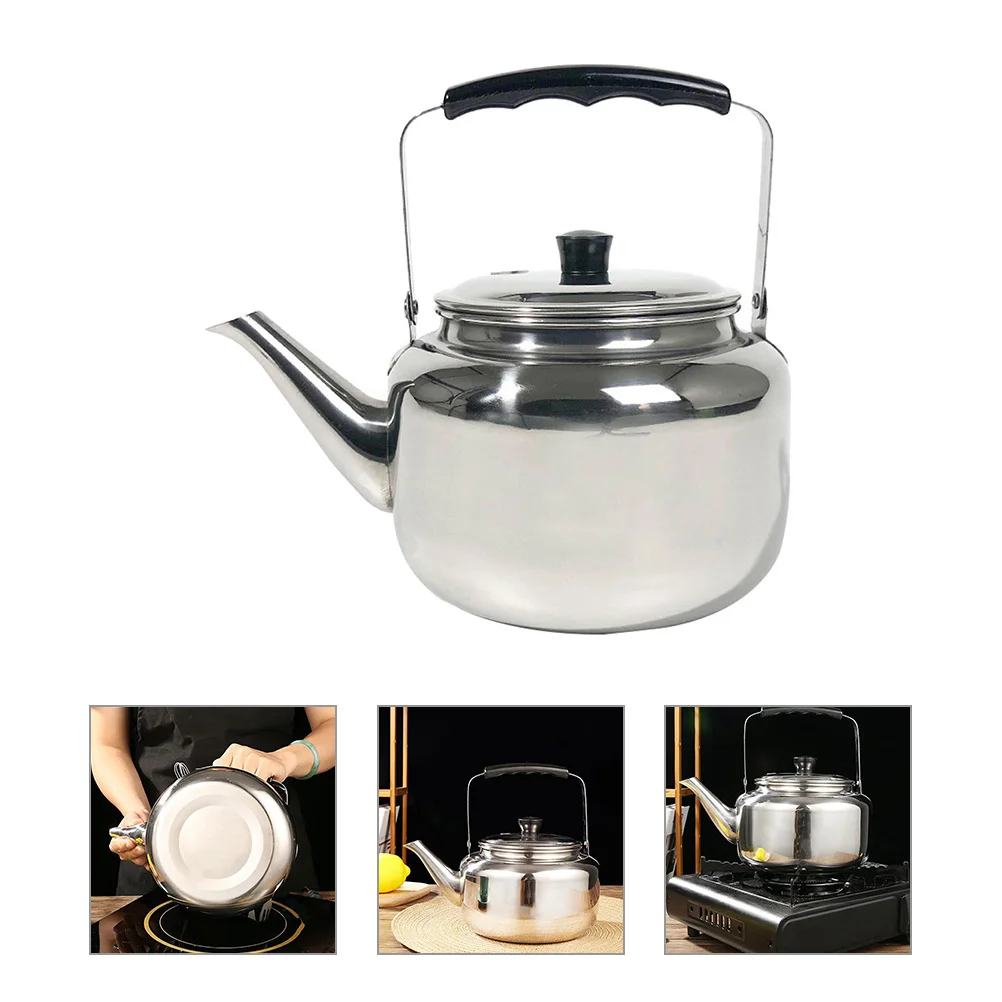 

3L Stainless Steel Whistling Stovetop Tea Pot Boiling Water Kettle For Camping Hiking Outdoor Portable Lightweight