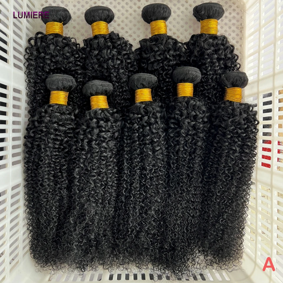 Afro crépus profond bouclés cheveux paquets affaire 100% brut vierge cheveux humains paquets cheveux armure Extensions en vente liquidation en gros 18A