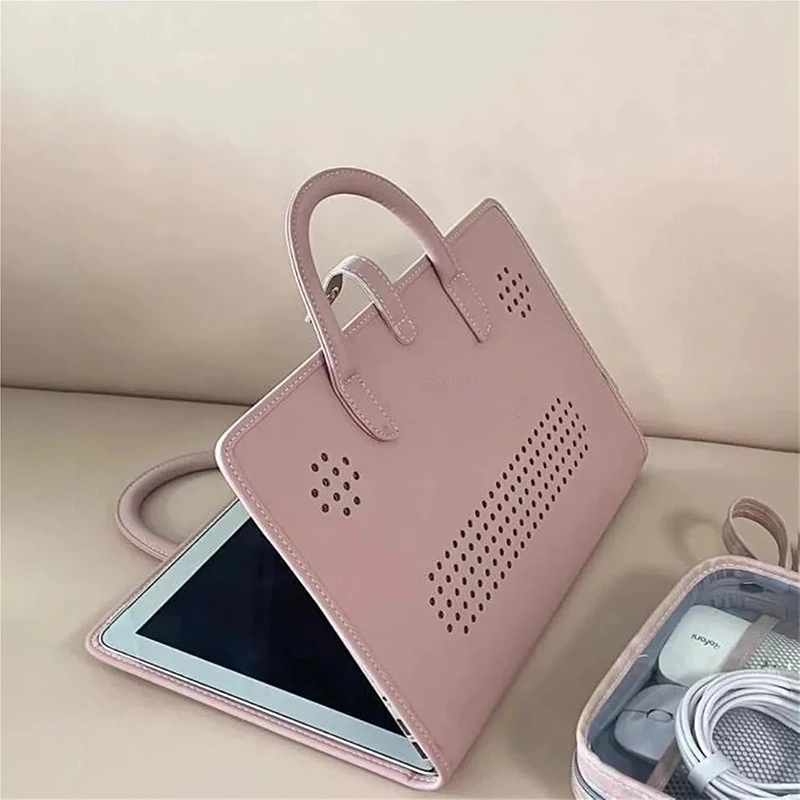14-calowa torba na laptopa z uchwytem PU etui ochronne na laptopa torba na laptopa dla Macbook, Lenovo, Xiaomi, Huawei