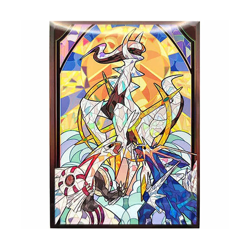 

50 шт./компл. Arceus Palkia Dialga флэш-карта с рукавом PTCG аниме игровая коллекционная карта защитный чехол подарочная игрушка 67*92 мм