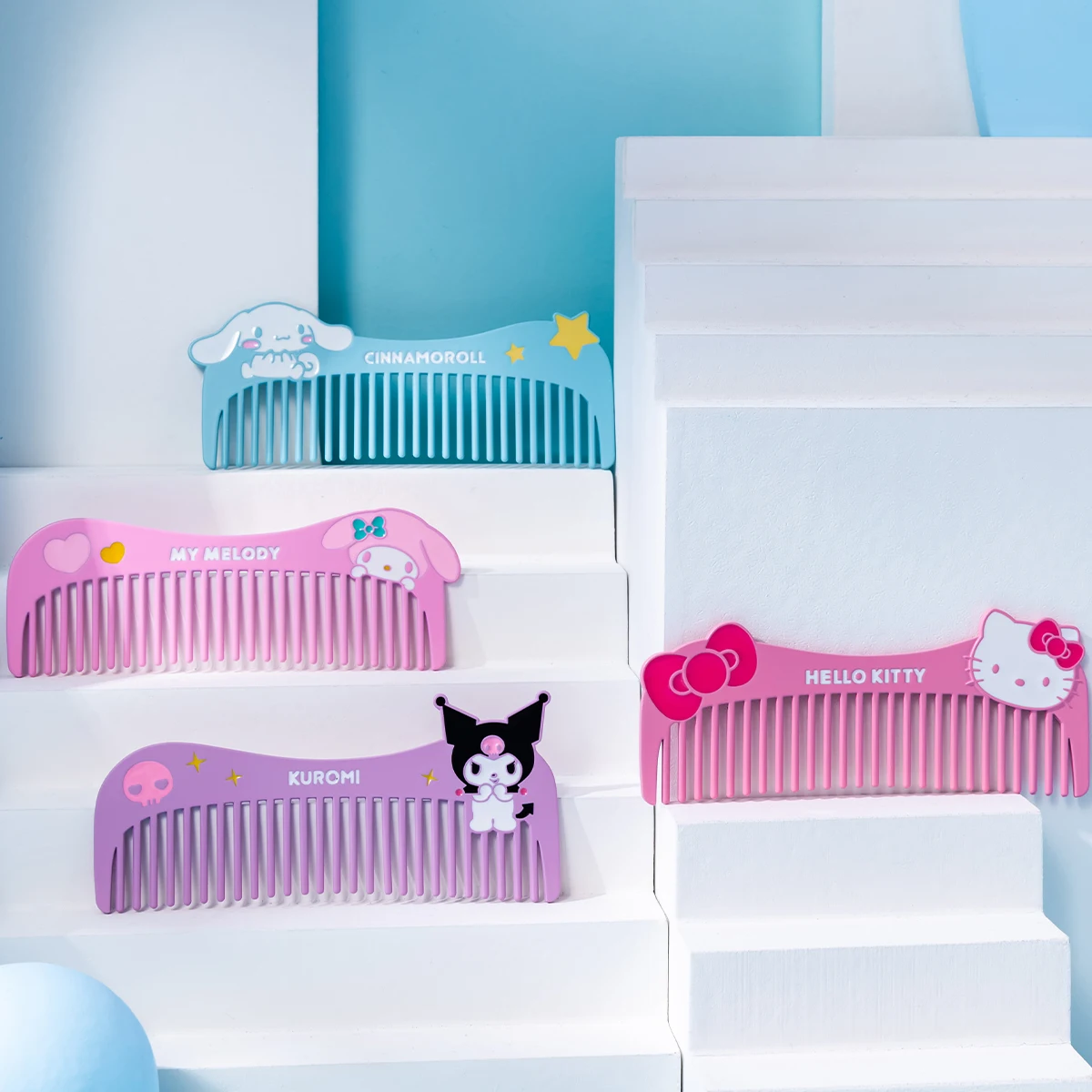 Sanrio Cute Hairdressing Comb Small Metal Carry-on Comb Portable Girly Heart Mini Kawaii Girl Comb Zinc Alloy Does Not Hurt Hair