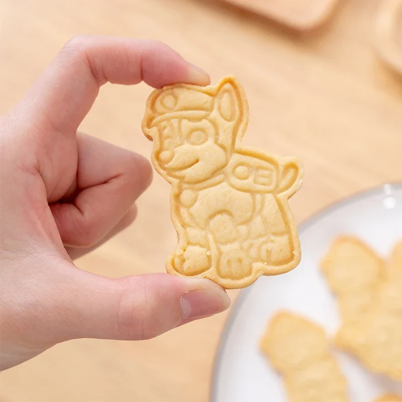 Paw Patrol Bolo e Cookie Cutter Set, Cortadores De Plástico, DIY 3D Baking Mold, Cortador De Biscoitos, Biscoito De Cachorro Dos Desenhos Animados, Ferramenta De Cozimento Decoração Ferramentas