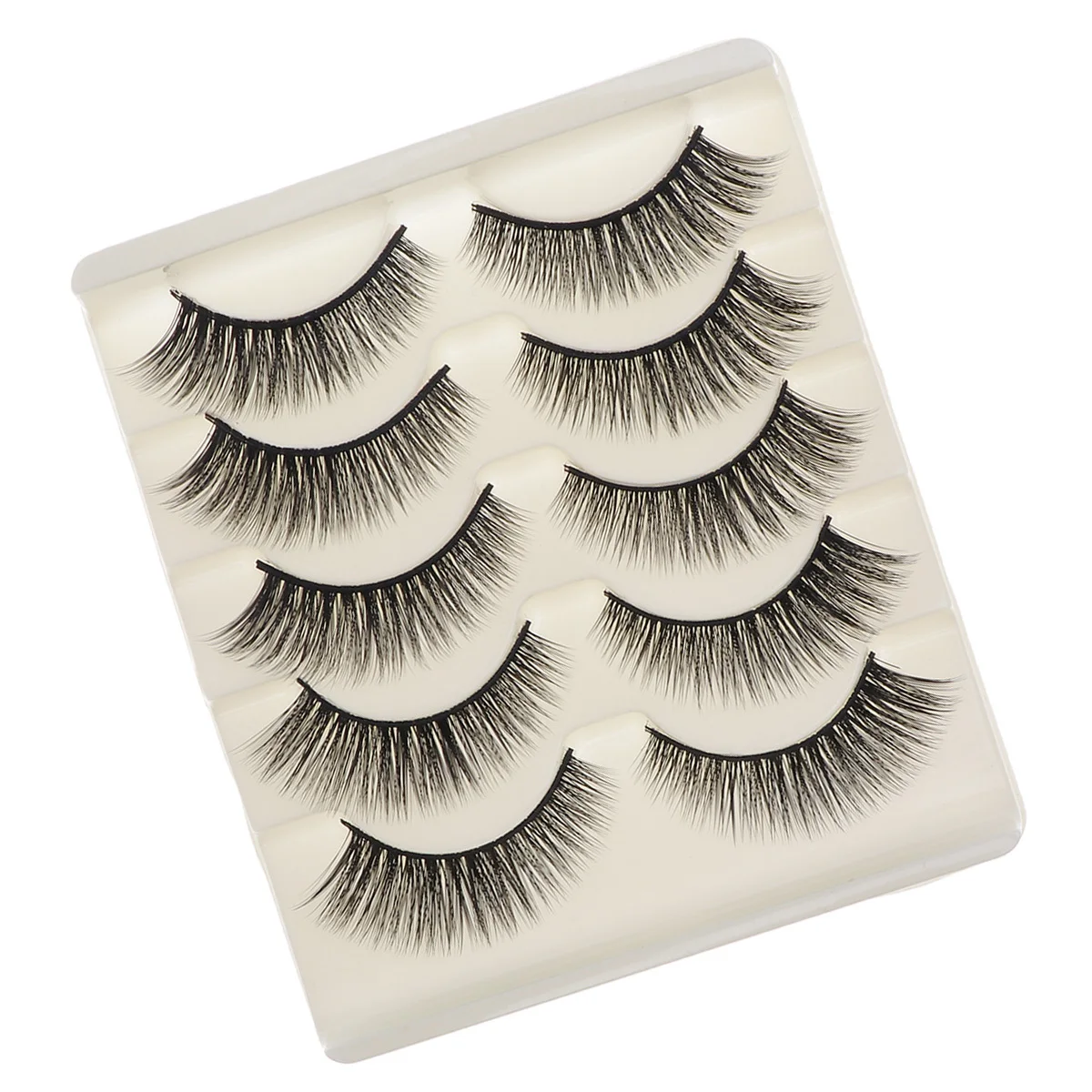 

5Pairs False Eyelashes Long Thick Natural 3D Fake Lashes Safe Odorless Easy Use Daily Makeup Fake Eyelash Natural Eyelashes