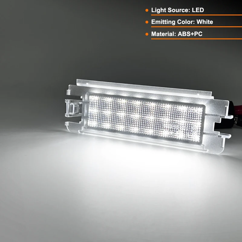 For Dacia Sandero Logan II 2013-UP White LED Number License Plate Light Replace OEM 8200957874