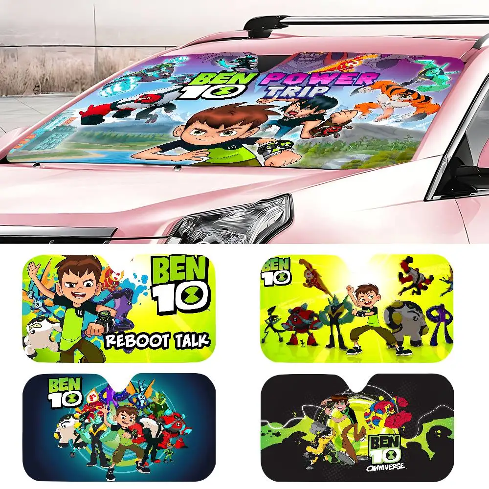 

B-Ben10 мультяшная оконная фольга с подогревом, солнцезащитный козырек на лобовое стекло автомобиля, козырек на переднее окно автомобиля, инструменты для защиты от солнца, новинка
