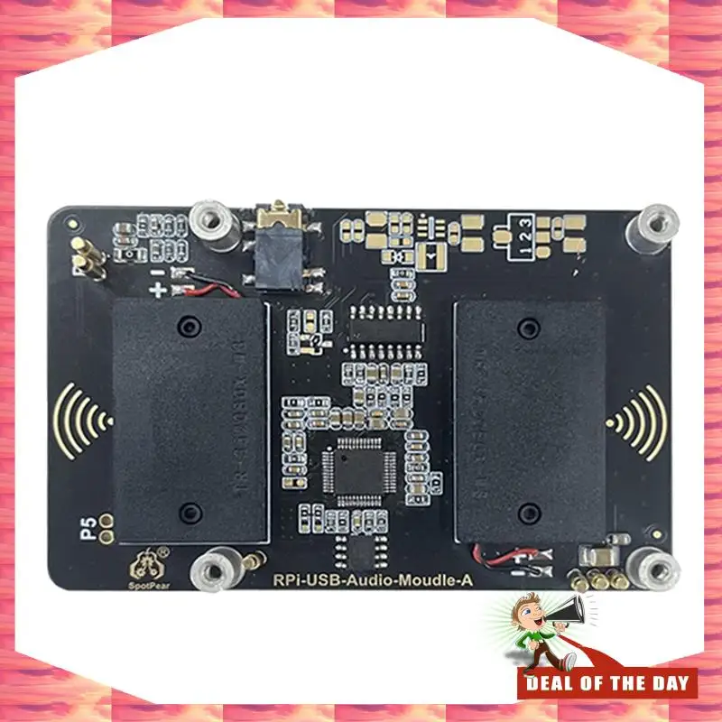 

24-часовая доставка USB-модуль аудио звуковой карты HAT для Raspberry Pi 5 с разъемом для наушников, зуммер, динамик для Rpi 5, замена Acce