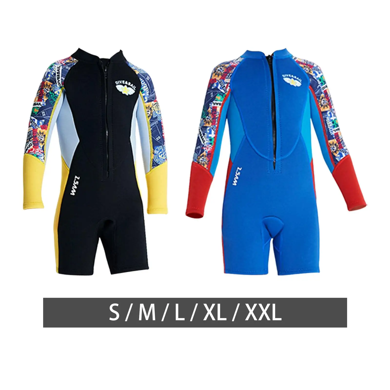 

2.5mm Neoprene Wetsuit Kids Durable Bathing Suit Boys Wetsuit Swimming for Kayak