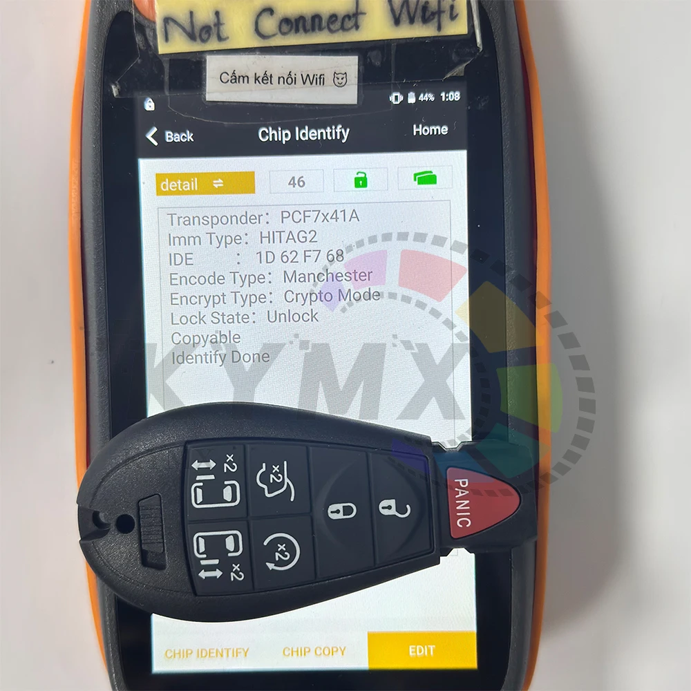 KYMX Car Remote Control Key Fob For Chrysler Town & Country Jeep Dodge M3N5WY783X/IYZ-C01C ID46 Chip 433MHz Keyless Go Card