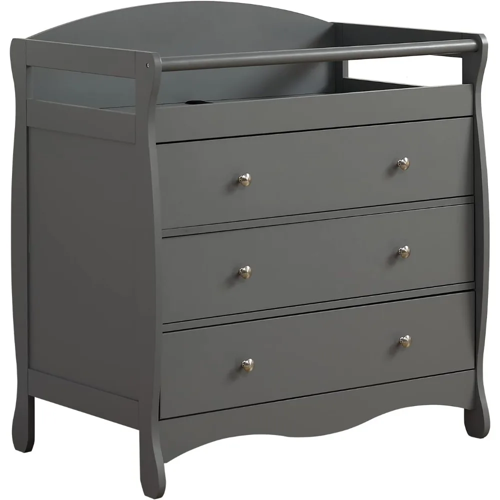 Karl Home-Commode de table proxy pour couches pour bébé, station proxy, table d'allaitement pour bébé avec 3 égouts de proximité, rail de sécurité et sangle