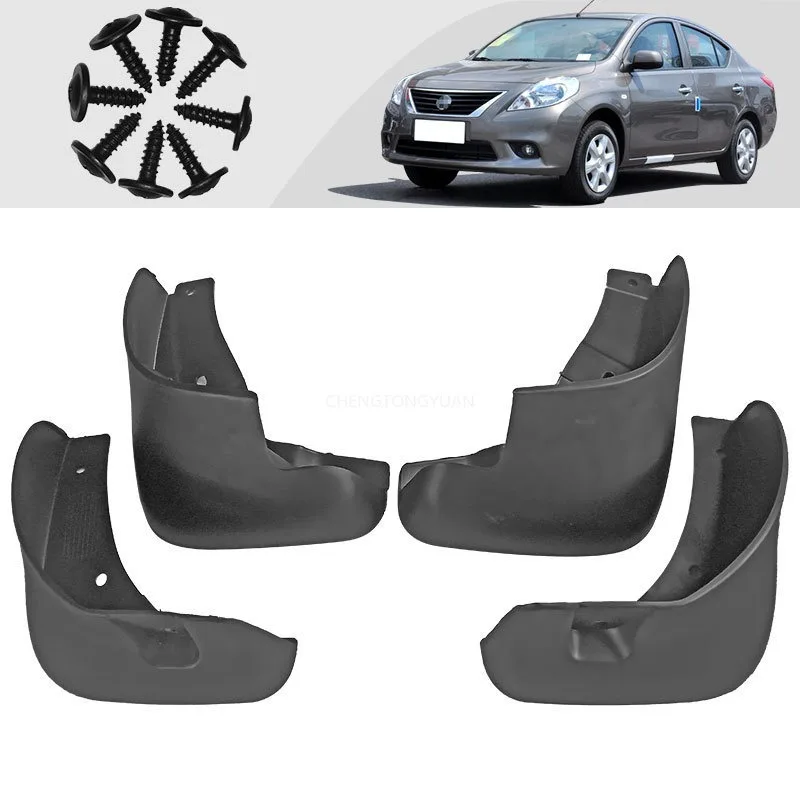 for Nissan Versa Sedan Latio Sunny Almera N17 2011~2019 Fender Mud Flaps Mudguard Accessories 2012 2013 2014 2015 2016 2017 2018
