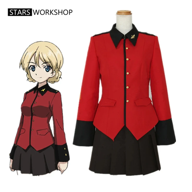 costume-de-cosplay-pour-filles-et-panzer-darjeeling-veste-et-jupe-pour-femmes-costume-de-fete-de-carnaval-d'halloween