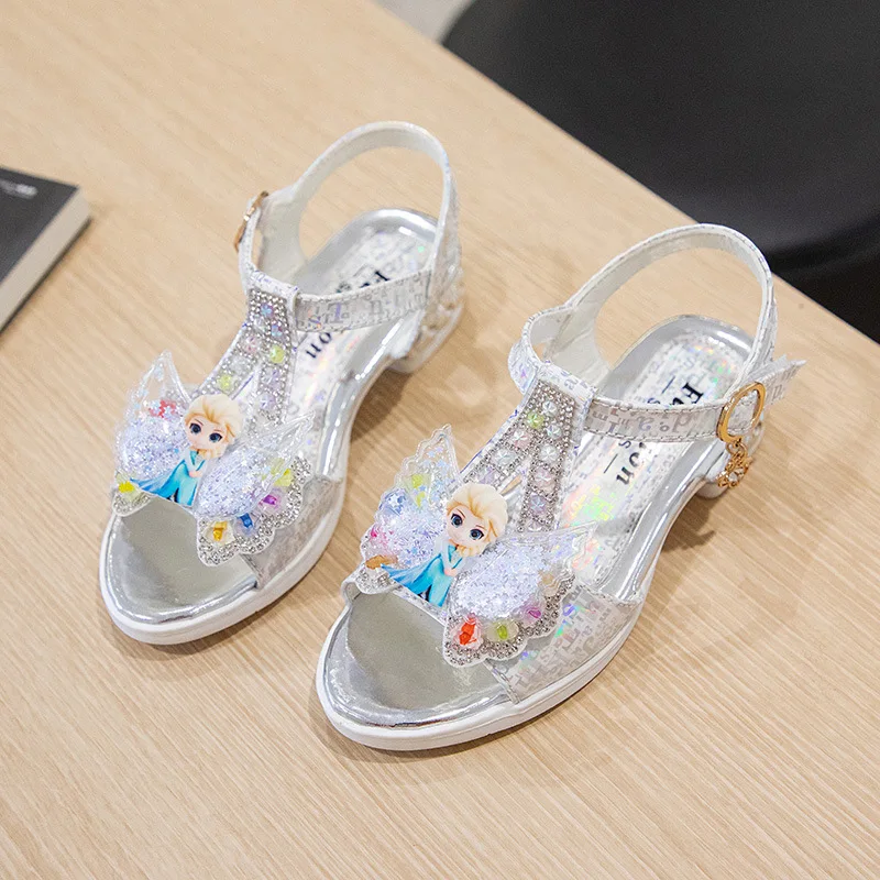 

Disney Jelly Shoes Sandals Melissa Princess Shoes Summer Cosplay Girl PVC Sandals Frozen Elsa Casual Sandals Birthday Gift