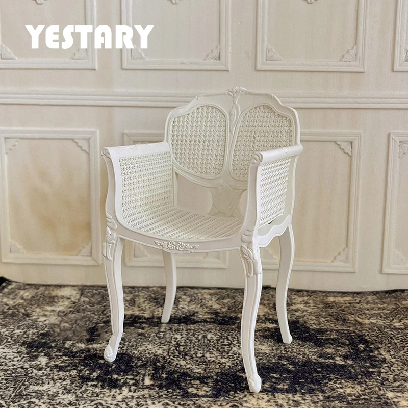 YESTARY 1/6 Bjd Doll Furniture For Dollhouse White Chair Miniature Items Model Toys Miniature Chair Furniture Barbie Blythe Doll